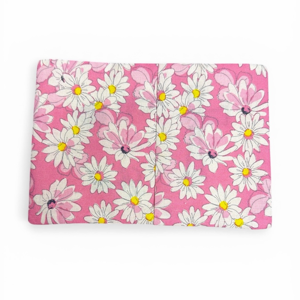 Hand Crafted Mug Rug Coaster Embroidered Cotton My Redeemer Lives Pink White - Picture 6 of 7